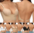 Plunge Backless Corset Bra